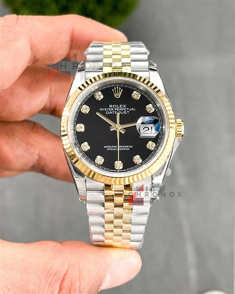 36mm rolex on big wrist|Rolex datejust 36 with diamonds.